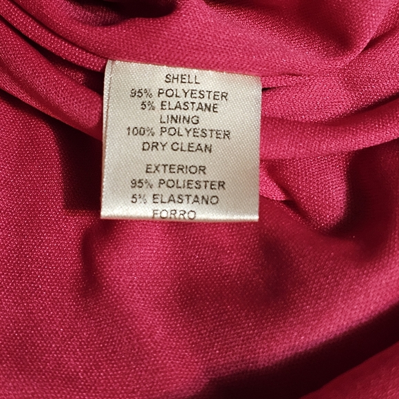 Eliza J Cocktail Dress Size 12 Pink Sequined Long Sleeve Draped Shoulder Pad NWT - Picture 3 of 10